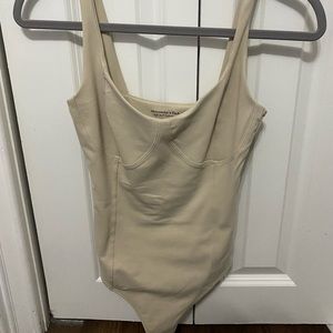 Cream Corset Bodysuit - Abercrombie